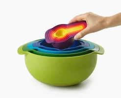 Clearance Set Compact de 9 Bols Mélangeurs Empilables en Nest™ 9 Plus Matériel & Ustensiles De Pâtisserie|Bols Mélangeurs