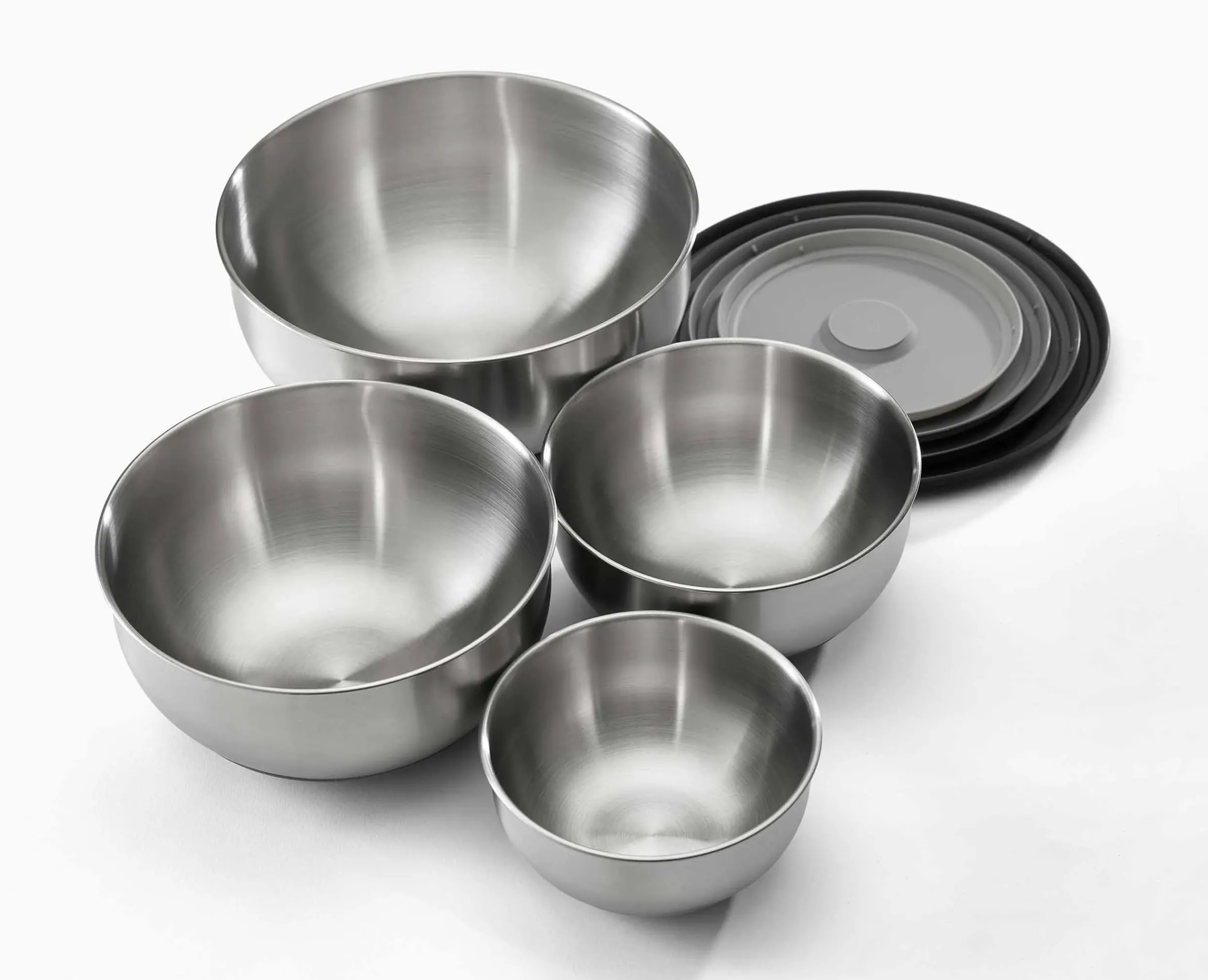 Online Set de 4 Bols Mélangeurs en Inox Nest™ Prep&Store Bols Mélangeurs|Matériel & Ustensiles De Pâtisserie