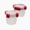 Set de 8 Contenants Rouges Nest Lock Lunch Box|Sets D'Ustensiles De Cuisine