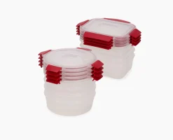 Set de 8 Contenants Rouges Nest Lock Lunch Box|Sets D'Ustensiles De Cuisine