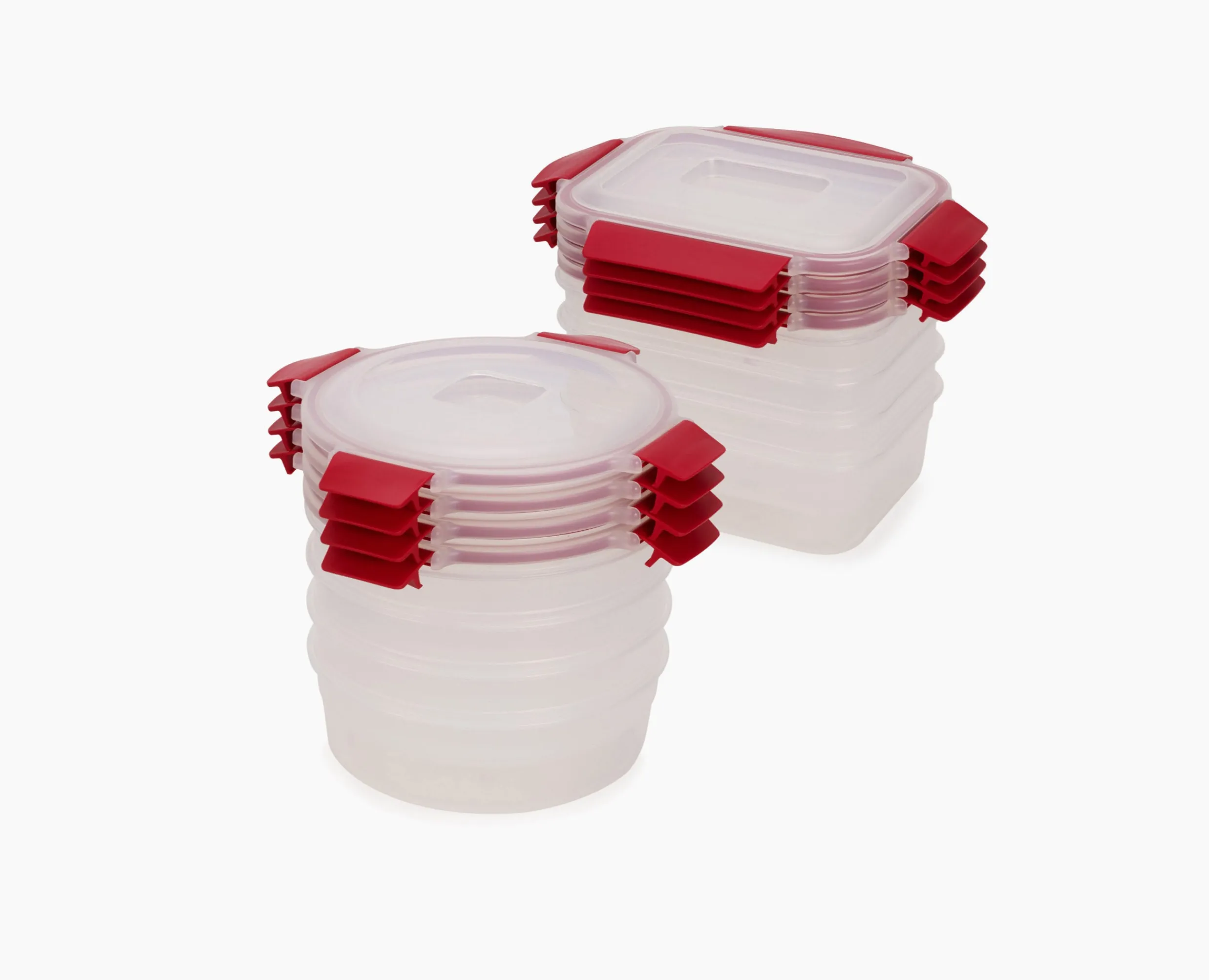 Set de 8 Contenants Rouges Nest Lock Lunch Box|Sets D'Ustensiles De Cuisine