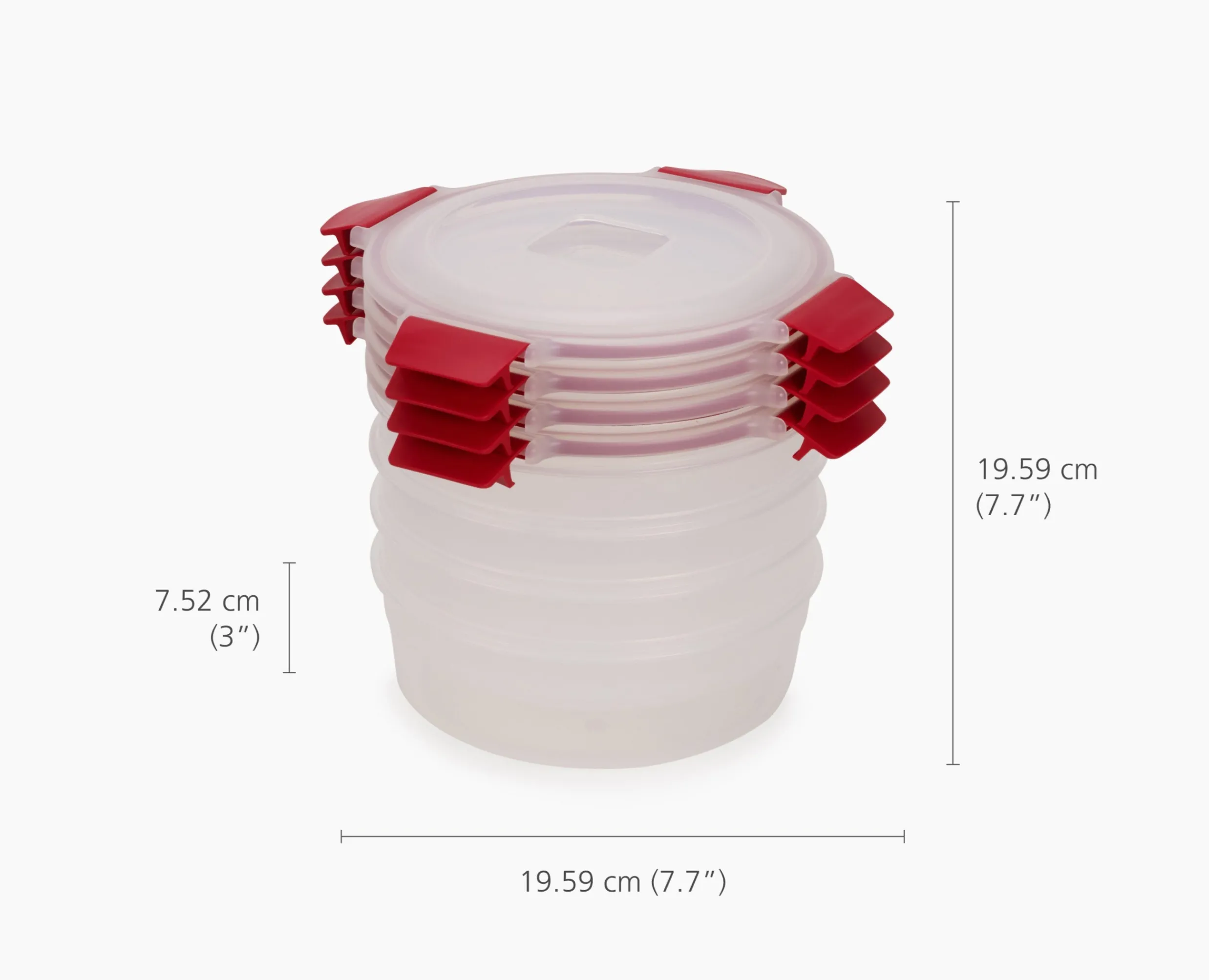 Set de 8 Contenants Rouges Nest Lock Lunch Box|Sets D'Ustensiles De Cuisine
