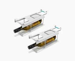 Clearance Set de deux Range-Bouteilles de Vin Sous Étagère Fridgestore™ Sets De Rangement Et Organisation Pour La Maison|Rangement Pour Réfrigérateur