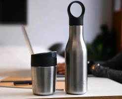 Sale Set de Mug Réutilisable Sipp™ Steel et Gourde Isotherme Loop™ en Inox Bouteilles Réutilisables|Tasses De Voyage