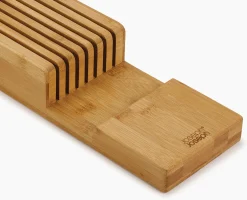 New Set De 2 Pièces Drawerstore™ : Organisateur De Couverts Et De Couteaux En Bambou Rangements Tiroirs De Cuisine