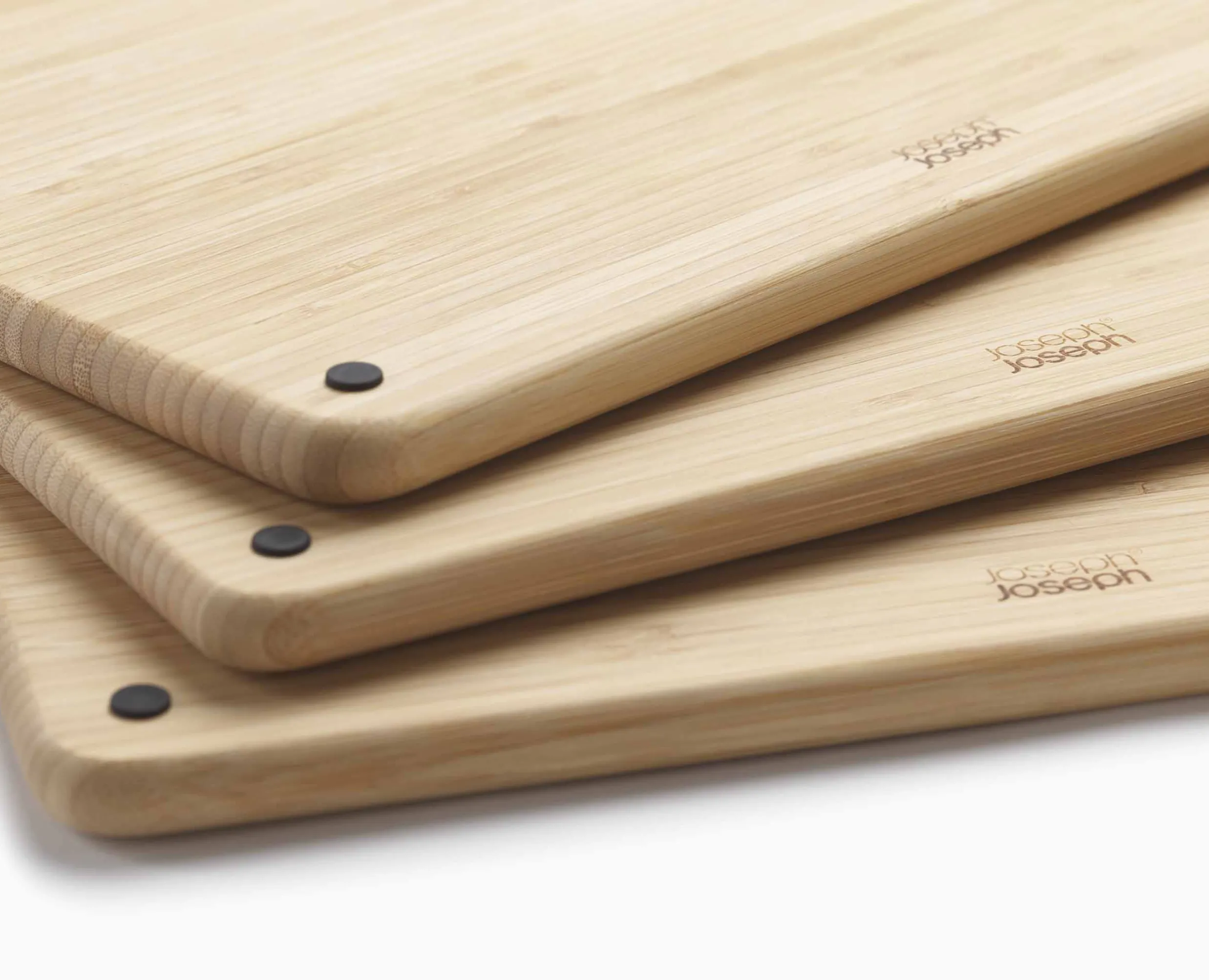 New Set de 3 Planches à Découper en Bambou et Inox Folio™ Planches À Découper