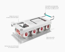 Sale Set de Range-Bouteilles de Vin et de Canettes Sous Étagère Fridgestore™ Sets De Rangement Et Organisation Pour La Maison|Rangement Pour Réfrigérateur