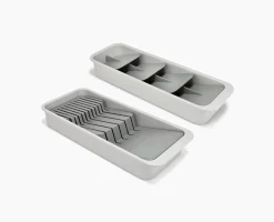 Set de 2 Range-Couverts et de Couteaux Compacts à Plusieurs Niveaux Drawerstore™ Rangements Tiroirs De Cuisine|Sets De Rangement Et Organisation Pour La Maison