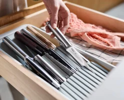 Set de 2 Range-Couverts et de Couteaux Compacts à Plusieurs Niveaux Drawerstore™ Rangements Tiroirs De Cuisine|Sets De Rangement Et Organisation Pour La Maison