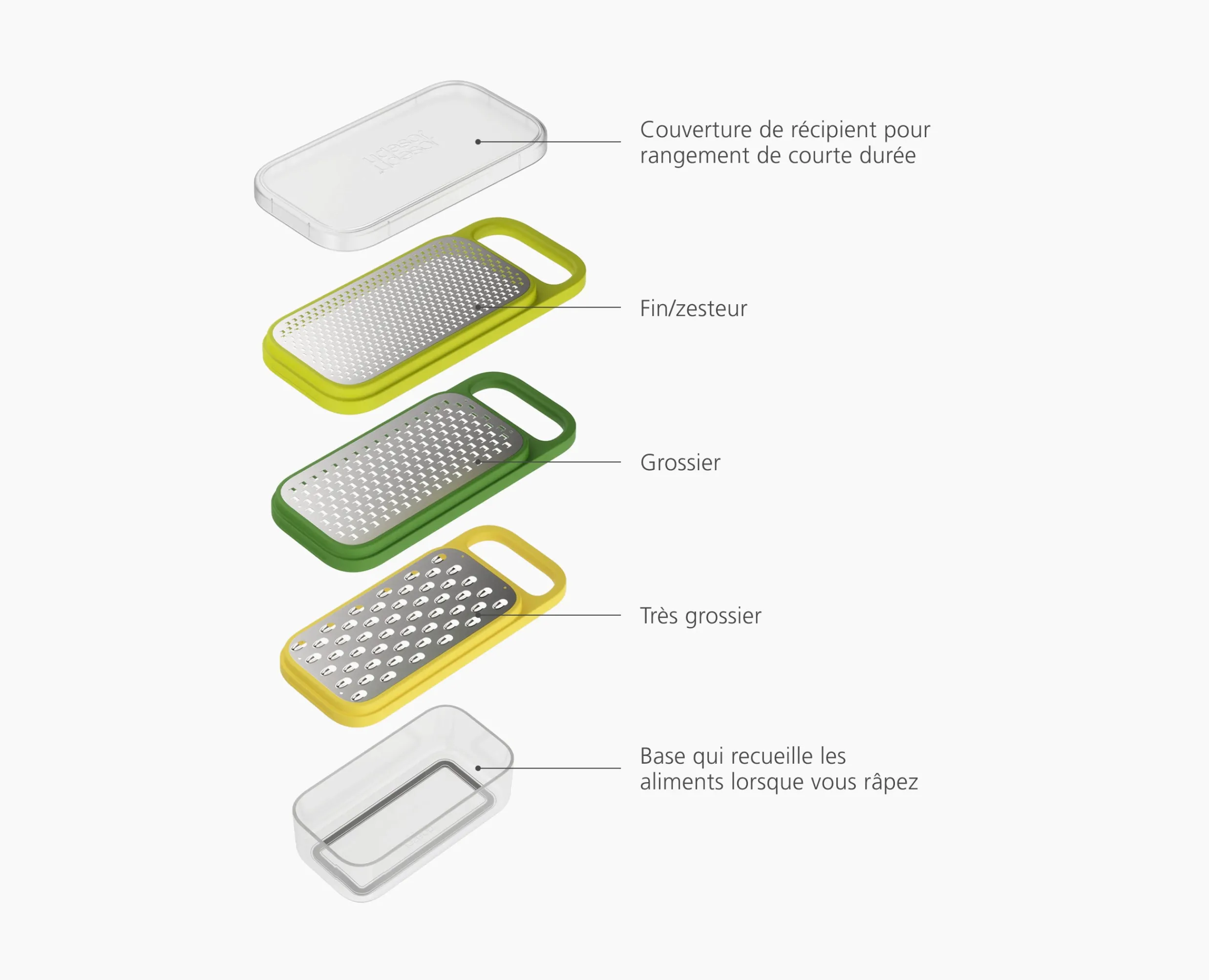 Discount Set de 3 râpes avec conteneur Multi-Grate & Store™ Râpes Et Zesteurs