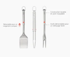 Online Set de Spatule, Pince & Fouchette Barbecue en Inox GrillOut™ Accessoires & Ustensiles De Barbecue|Sets D'Ustensiles De Cuisine
