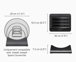 Outlet Support pour 3 Couvercles de Casseroles en Space™ Rangements Placards De Cuisine