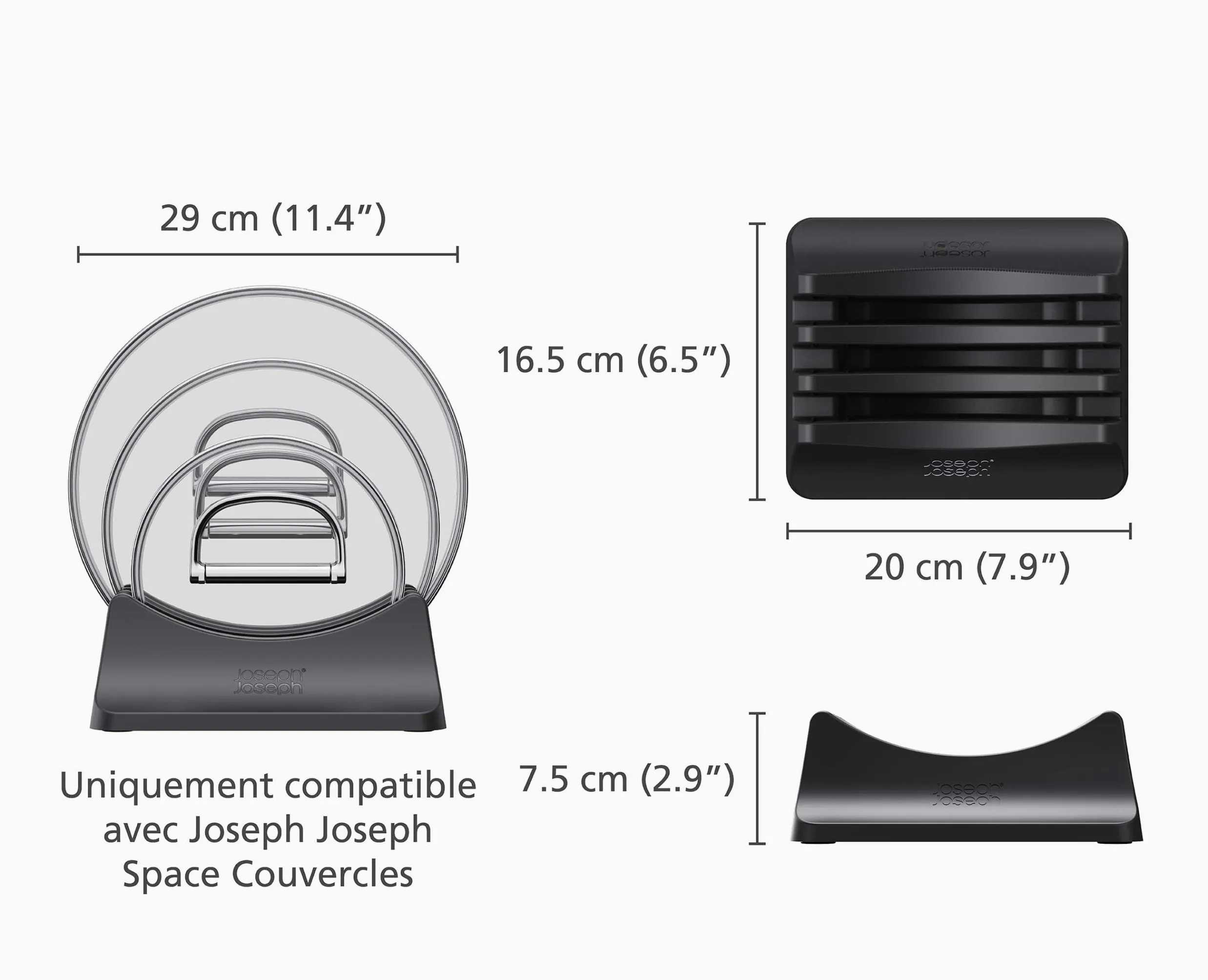 Outlet Support pour 3 Couvercles de Casseroles en Space™ Rangements Placards De Cuisine
