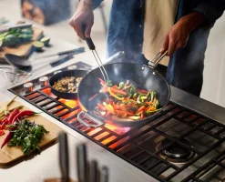Outlet Wok Space antiadhésif en céramique 32 cm poignée pliante Poêles Et Casseroles