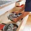 Discount Wok Space 32 cm Antiadhésif Céramique Bleu avec Couvercle Poêles Et Casseroles